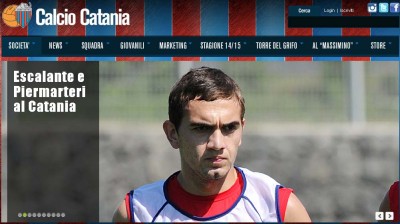 Escalante, ultimo acquisto del Calcio Catania (dal sito ufficiale della società)