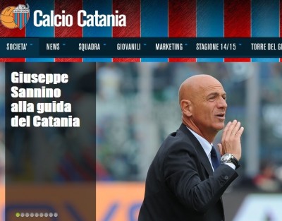 Giuseppe Sannino nuovo allenatore del Calcio Catania. Subentra a Pellegrino dopo la sconfitta contro il Perugia