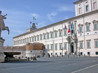 Il Palazzo del Quirinale sede della presidenza della Repubblica