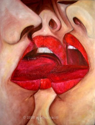 Licking Megera - Painting, 160x200 cm ©2008 by Agatino Raciti