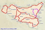 Mappa Ferrovie Sicilia aggiornata al 2007