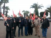 Cocuzza con i sindacati e i carabinieri a Sigonella