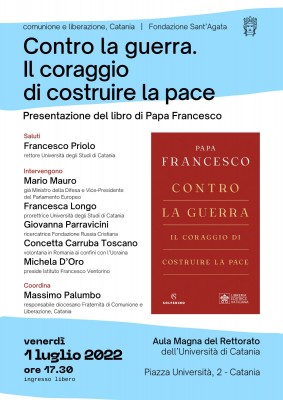 Locandina presentazione libro Papa Francesco 01.07.2022