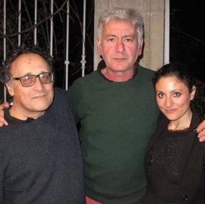 Da sinistra Daniele Scalia, Elio Gimbo e Sabrina Tellico di Fabbricateatro