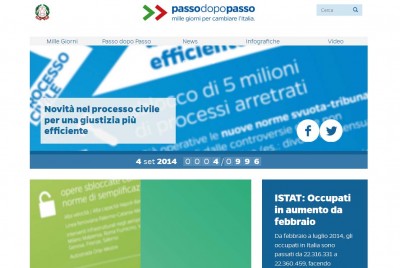 L'home page del sito passodopopasso.italia.it