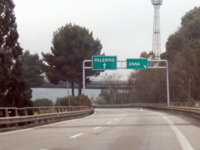 Un tratto della A19 Catania-Palermo