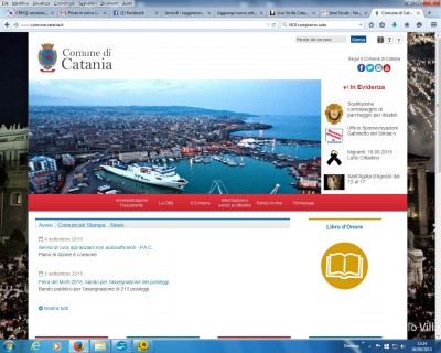 Home page sito comune di catania