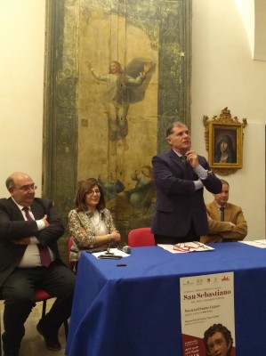 L'intervento del prof. Giansiracusa all'inaugurazione della mostra su San Sebastiano a Militello